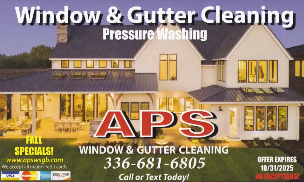 Monthly Cleaning Specials | APS Winston Salem NC Deals   APS WSGB Mobile Ad Front 1