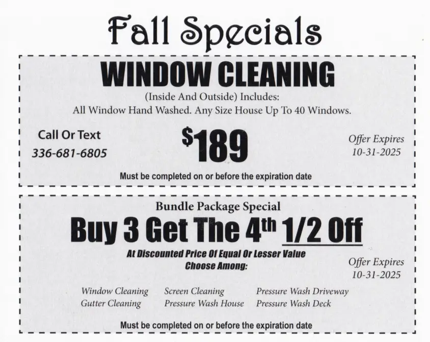 Monthly Cleaning Specials | APS Winston Salem NC Deals   