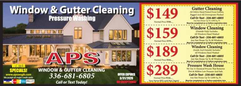 Monthly Cleaning Specials | APS Winston Salem NC Deals   